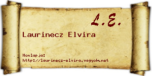 Laurinecz Elvira névjegykártya
