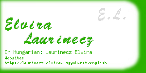 elvira laurinecz business card
